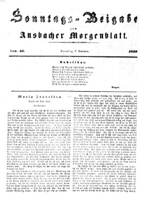 Ansbacher Morgenblatt Sonntag 7. November 1858