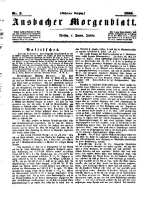 Ansbacher Morgenblatt Dienstag 4. Januar 1859