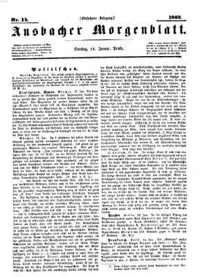 Ansbacher Morgenblatt Dienstag 18. Januar 1859