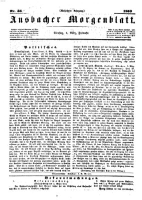 Ansbacher Morgenblatt Dienstag 8. März 1859