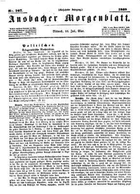 Ansbacher Morgenblatt Mittwoch 20. Juli 1859