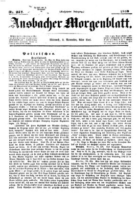 Ansbacher Morgenblatt Mittwoch 2. November 1859