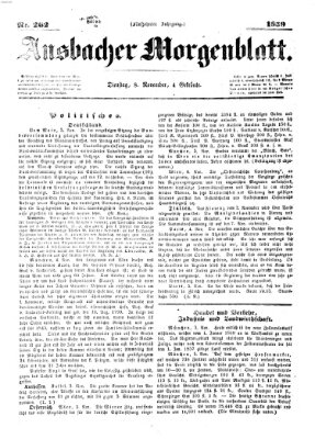 Ansbacher Morgenblatt Dienstag 8. November 1859