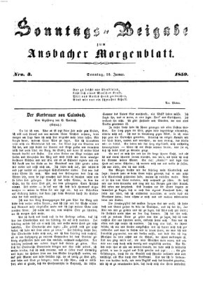 Ansbacher Morgenblatt Sonntag 16. Januar 1859