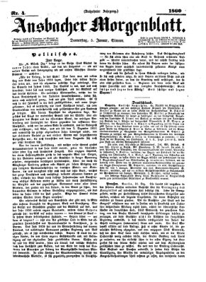Ansbacher Morgenblatt Donnerstag 5. Januar 1860