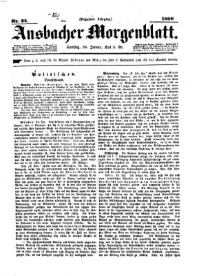 Ansbacher Morgenblatt Samstag 28. Januar 1860