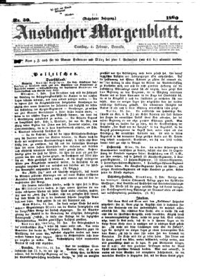 Ansbacher Morgenblatt Samstag 4. Februar 1860