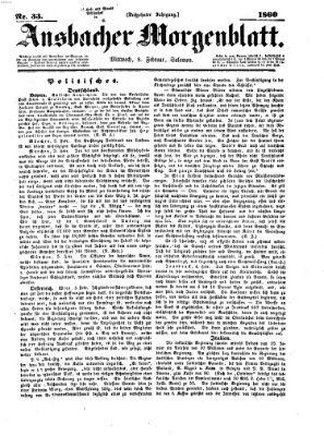 Ansbacher Morgenblatt Mittwoch 8. Februar 1860