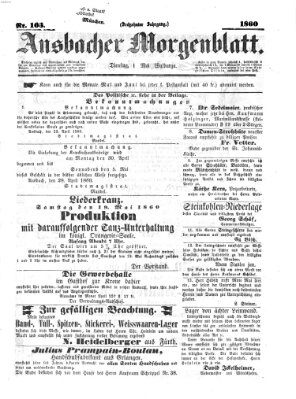 Ansbacher Morgenblatt Dienstag 1. Mai 1860