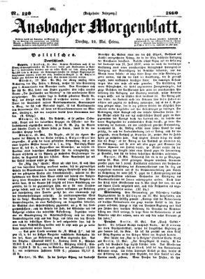 Ansbacher Morgenblatt Dienstag 22. Mai 1860