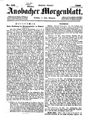 Ansbacher Morgenblatt Samstag 2. Juni 1860