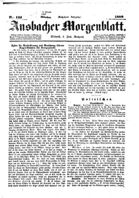 Ansbacher Morgenblatt Mittwoch 6. Juni 1860