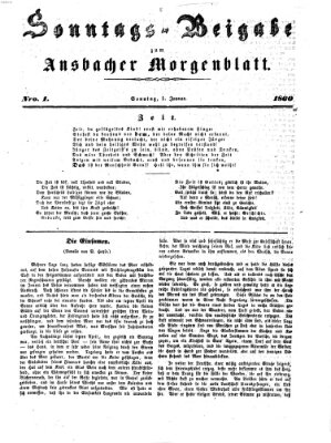 Ansbacher Morgenblatt Sonntag 1. Januar 1860