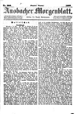 Ansbacher Morgenblatt Freitag 24. August 1860