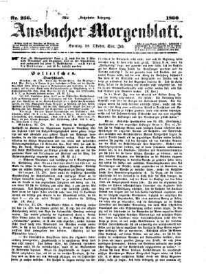 Ansbacher Morgenblatt Sonntag 28. Oktober 1860