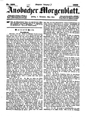 Ansbacher Morgenblatt Freitag 2. November 1860