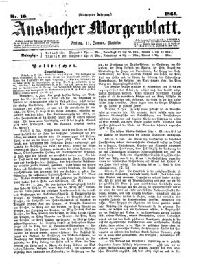 Ansbacher Morgenblatt Freitag 11. Januar 1861