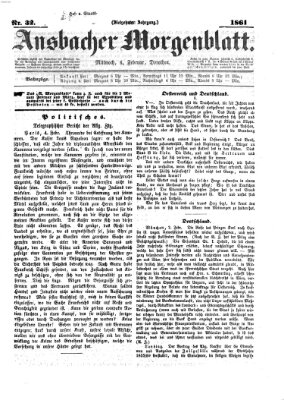 Ansbacher Morgenblatt Mittwoch 6. Februar 1861