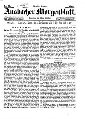 Ansbacher Morgenblatt Donnerstag 28. März 1861