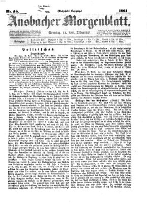 Ansbacher Morgenblatt Sonntag 14. April 1861