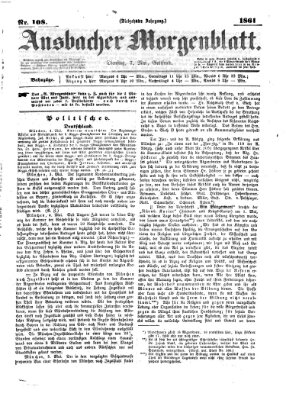 Ansbacher Morgenblatt Dienstag 7. Mai 1861
