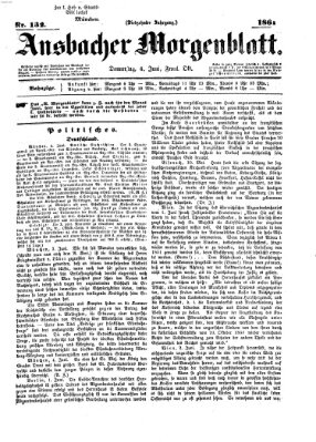 Ansbacher Morgenblatt Donnerstag 6. Juni 1861