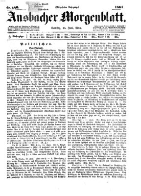 Ansbacher Morgenblatt Samstag 15. Juni 1861