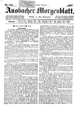 Ansbacher Morgenblatt Sonntag 14. Juli 1861
