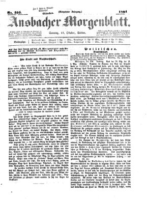 Ansbacher Morgenblatt Sonntag 27. Oktober 1861