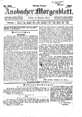 Ansbacher Morgenblatt Dienstag 12. November 1861