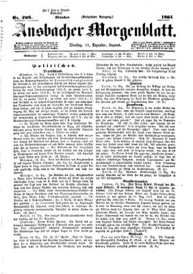 Ansbacher Morgenblatt Dienstag 17. Dezember 1861