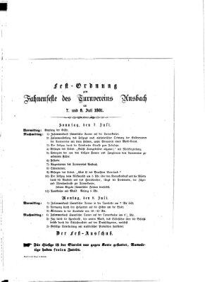 Ansbacher Morgenblatt Sonntag 7. Juli 1861