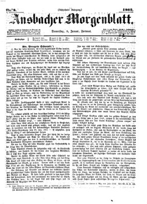 Ansbacher Morgenblatt Donnerstag 9. Januar 1862