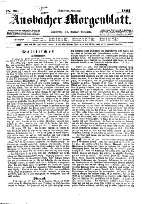 Ansbacher Morgenblatt Donnerstag 30. Januar 1862