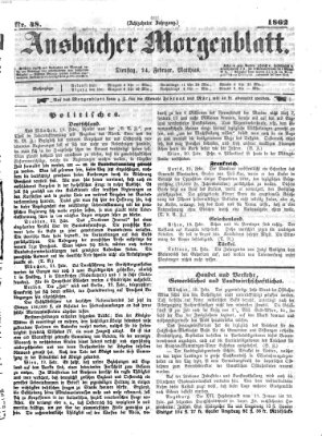 Ansbacher Morgenblatt Montag 24. Februar 1862