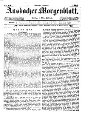 Ansbacher Morgenblatt Samstag 8. März 1862
