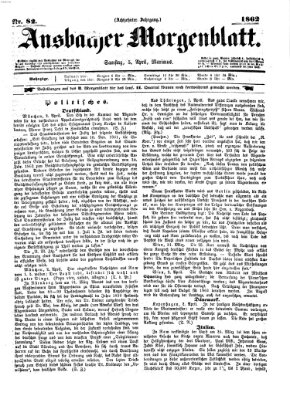 Ansbacher Morgenblatt Samstag 5. April 1862