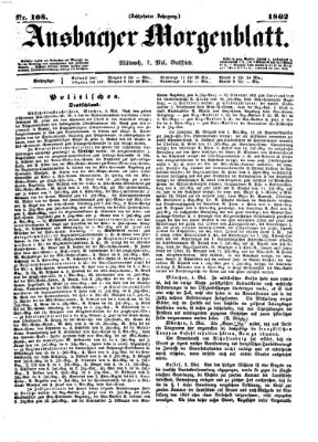 Ansbacher Morgenblatt Mittwoch 7. Mai 1862