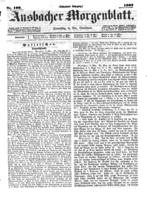 Ansbacher Morgenblatt Donnerstag 8. Mai 1862