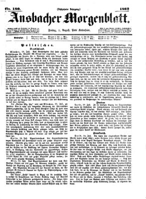 Ansbacher Morgenblatt Freitag 1. August 1862