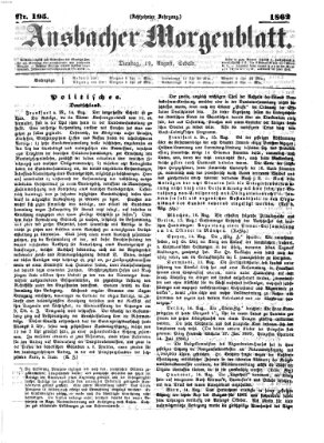 Ansbacher Morgenblatt Dienstag 19. August 1862