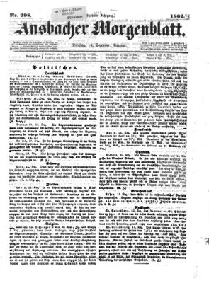 Ansbacher Morgenblatt Dienstag 16. Dezember 1862
