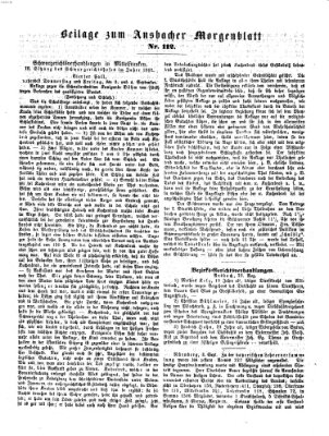 Ansbacher Morgenblatt Sonntag 7. September 1862