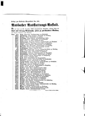 Ansbacher Morgenblatt Sonntag 21. Dezember 1862