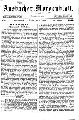 Ansbacher Morgenblatt Freitag 2. Januar 1863