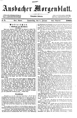Ansbacher Morgenblatt Donnerstag 8. Januar 1863