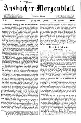 Ansbacher Morgenblatt Freitag 9. Januar 1863