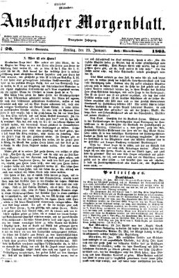 Ansbacher Morgenblatt Freitag 23. Januar 1863
