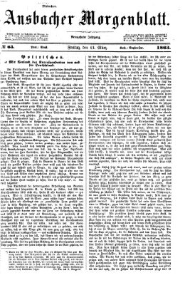 Ansbacher Morgenblatt Freitag 13. März 1863