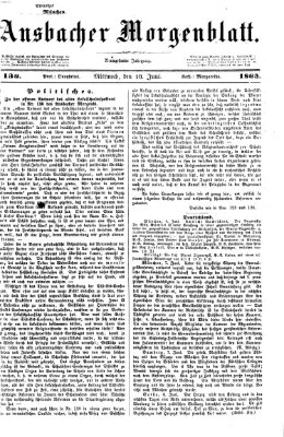 Ansbacher Morgenblatt Mittwoch 10. Juni 1863